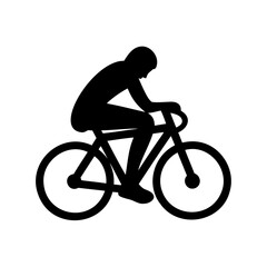Obraz premium Silhouette of person riding bicycle