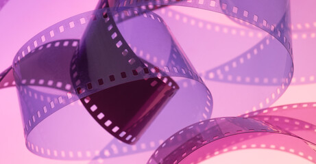abstract cinema background with film strip