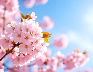 Pink Cherry Blossoms Spring Bloom. (1)