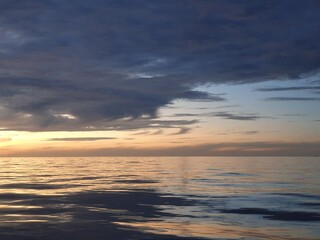 sunset over the sea