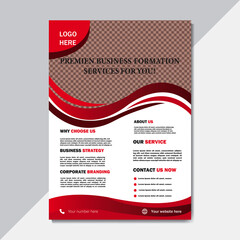 Modern clean and colorful flyer design.