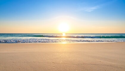 Sunrise Beach Ocean Waves Sand. (1)