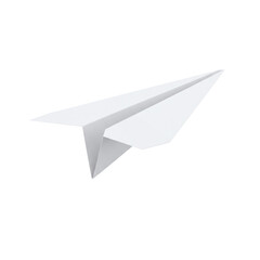 White Paper Airplane Soaring Symbolizing Communication Freedom and New Ideas