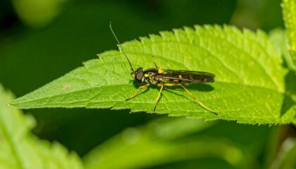 Close-up of a fly on a leaf (1)