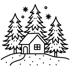 Naklejka premium Pine Snow Texture Vector