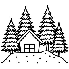 Naklejka premium Pine Snow Texture Vector