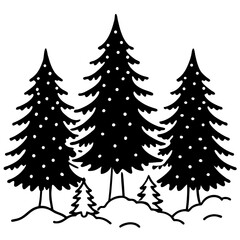 Pine Snow Texture Vector
