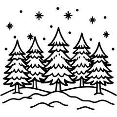 Obraz premium Pine Snow Texture Vector