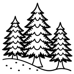 Obraz premium Pine Snow Texture Vector