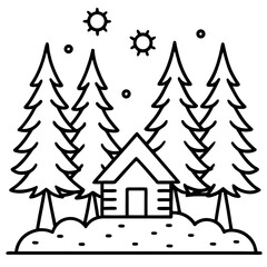 Fototapeta premium Pine Snow Texture Vector