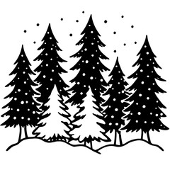 Pine Snow Texture Vector