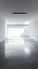 Fototapeta premium A large, empty room with a white ceiling