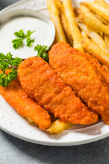 Spicy Homemade Buffalo Chicken Fingers