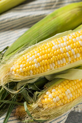 Raw Organic Sweet Corn on the Cob