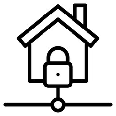 Home security icon in vector illustration