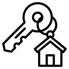 Home key icon in vector illustration