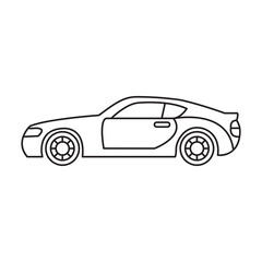 Sports Car icon Flat vector set outline simple illustration for web and app..eps