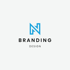 Letter N logo design vector