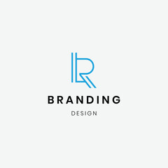 Modern creative LR logo design for business