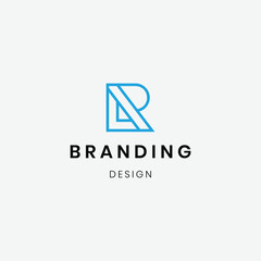 Modern creative LR logo design for business