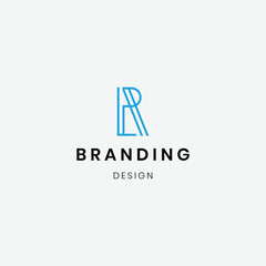 Modern creative LR logo design for business