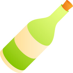 wine bottle cartoon element