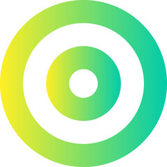 green gradient circle geometric element