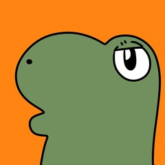 cartoon cute animal, illustration on white background