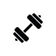 Dumbbell icon. Simple solid style. Weight, gym, strength, exercise, fitness, dumbbell, barbell, power, athletic, weights concept. Silhouette, glyph symbol. Vector isolated design