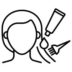 Hair Colouring Outline Icon