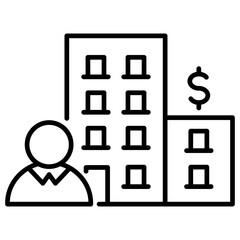 Corporation Outline Icon