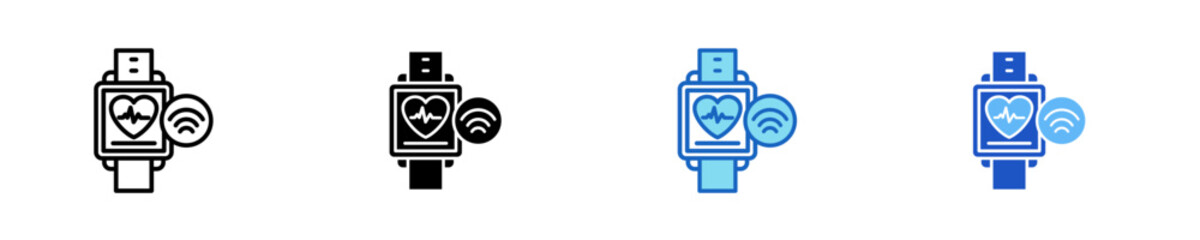 Wearable Device  Icon Set Multiple Style Collection