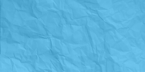 Seamless blue crumpled kraft paper texture. Empty textured sheet