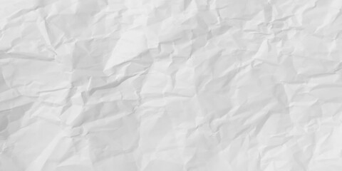 Crumpled white paper background. 