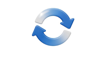 3d refresh, reload icon isolated on transparent background