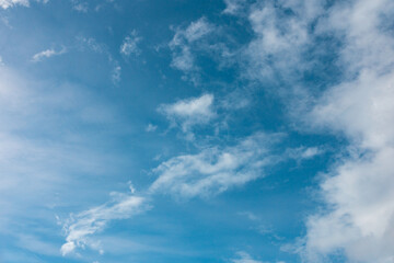 Beautiful fluffy cloud in blue sky sunny day, abstract background 