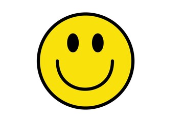 smiley face icon, stiker on white background 