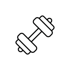 Dumbbell icon. Simple outline style. Weight, gym, strength, exercise, fitness, dumbbell, barbell, power, athletic, weights concept. Thin line symbol. Vector isolated design