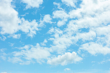 Beautiful fluffy cloud in blue sky sunny day, abstract background 