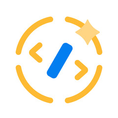 generate code flat icon