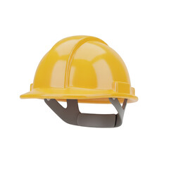 Fototapeta premium 3d yellow hard hat isolated on transparent background