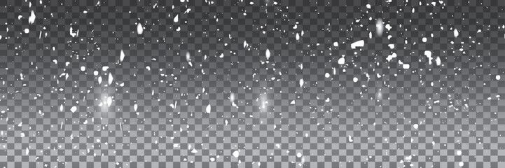 falling snowflakes. Snow storm effect,