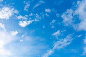 Beautiful fluffy cloud in blue sky sunny day, abstract background 