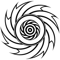 Minimal Celestial Tribal Spiral Vector