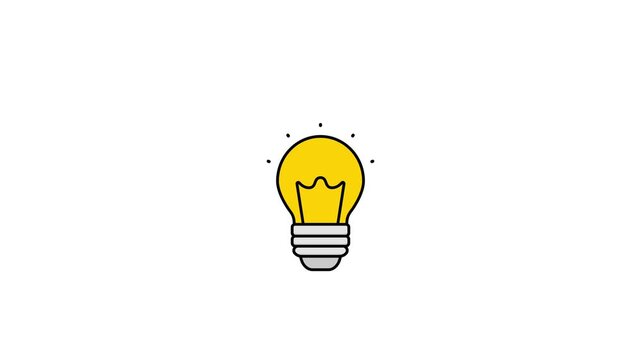 Idea bulb pop up animation