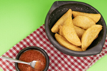 Fried empanadas, typical Colombian food
