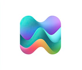 Colorful, abstract wavy logo design