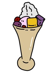 cartoon doodle ice cream