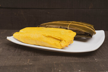 Delicious steamed tamales - Traditional Colombian food