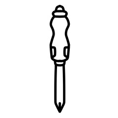 Simple outline drawing of a bottle with a curvy design, suitable for minimalist art and product illustrations